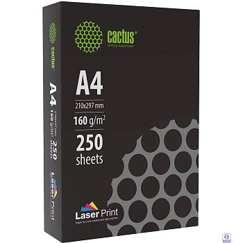 Бумага Cactus CS-LPA4160250 A4/160г/м2/250л./белый для лазерной печати