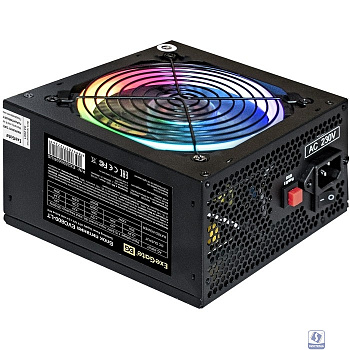 Exegate EX289069RUS БП 800W ExeGate EVO800-LT ATX, APFC, 12cm RGB fan, 24p, (4+4)p, PCI-E, 5SATA, 3IDE, black