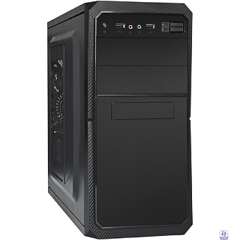 Exegate EX299282RUS Корпус Minitower ExeGate BA-202-UNS450 (mATX, БП UNS450 с вент. 12см, 2*USB, аудио, черный)