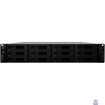 Synology RS3618XS Сетевое хранилище Rack 2U QC2,4Ghz/8Gb upto 64/RAID0,1,10,5,6/up to12HP HDDs SATA(3,5'or2,5') upto 36 with 2xRX1217(RP), 2xUSB, 4GigEth (+2Expslot), iSCSI, 2xIPcam (upto75), 1xPS