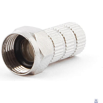 F Коннектор Cablexpert для кабеля RG6, 5шт, с уплот. рез. кольцом (SPL6-02)