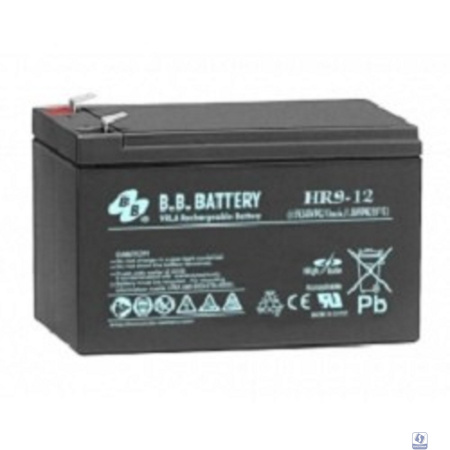 АКБ B.B. Battery HR 9-12 (12В 9Ач) 216Вт/блок, ДхШхВ 151x65x94 мм, масса 2.75 кг, клеммы F2