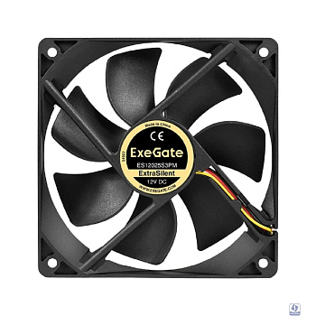 Exegate EX297054RUS Вентилятор 12В DC ExeGate ExtraSilent ES12025S3PM (120x120x25 мм, Sleeve bearing (подшипник скольжения), 3pin+Molex, 1350RPM, 23dBA)
