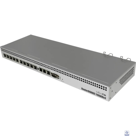 MikroTik RB1100x4/RB1100AHx4 Маршрутизатор проводной,  13x 1G Ethernet, 1х microSD, 802.3at