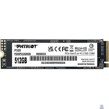 SSD Patriot PCIe 3.0 x4 512GB P320P512GM28 P320 M.2 2280