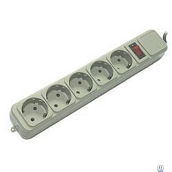 PowerCube Фильтр-удлинитель, 3.0м, 5 евророзеток (SPG-B-10), серый