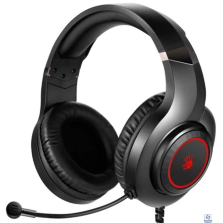 Наушники с микрофоном A4Tech Bloody G220 черный 2м мониторные оголовье (G220 AUX3.5-4PIN + USB)