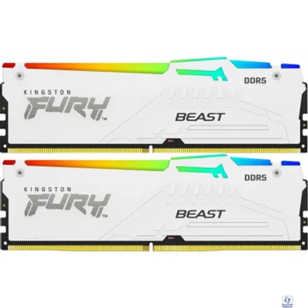 Kingston DDR5 DIMM 32GB 5600MT/s CL36 (Kit of 2) FURY Beast White RGB EXPO