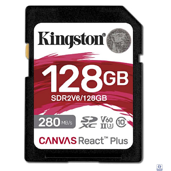 SecureDigital 128GB Kingston SDXC SDR2V6/128GB Canvas React Plus w/o adapter