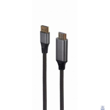 Кабель DisplayPort-HDMI Cablexpert, 4K, 1.8м, 20M/19M, черный, экран, пакет (CC-DP-HDMI-4K-6)