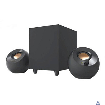 Колонки CREATIVE PEBBLE PLUS,  2.1,  черный [51mf0480aa000]