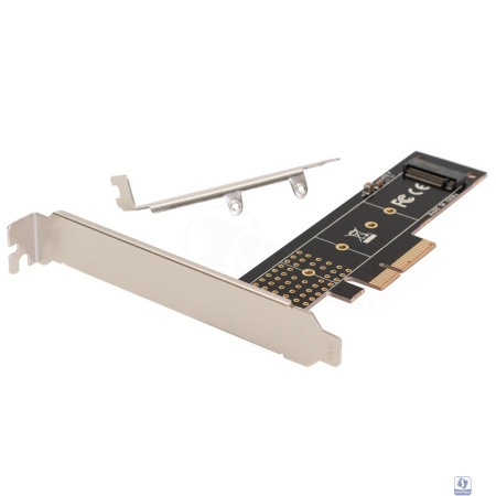 ORIENT C300EN, Переходник PCI-Ex4->M.2 M-key NVMe SSD, тип 2230/2242/2260/2280/22110, 2 планки крепления в комплекте (33294)