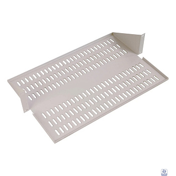 ЦМО Полка для стойки усиленная под аккумулятор с центральным креплением, глубина 400 мм, цвет черный МС-40/2-АК-9005