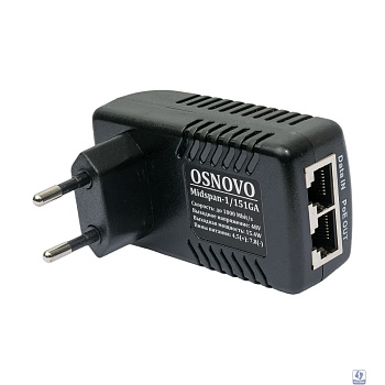 Midspan-1/151GA PoE-инжектор Gigabit Ethernet на 1 порт.