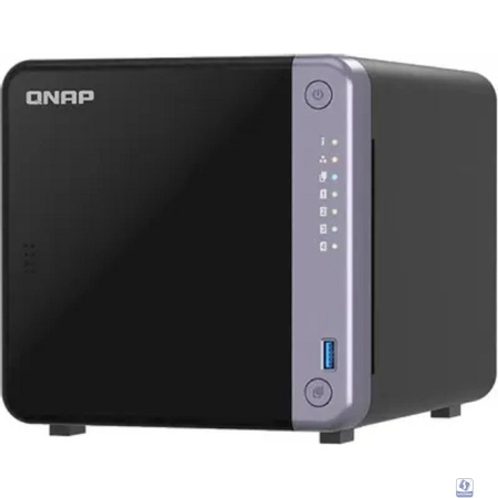Сетевое хранилище без дисков/ SMB QNAP TS-432X-4G 4-bay 3.5" desktop NAS, AL524 4C 2.0GHz, 4GB DDR4 RAM (max 16GB), 1 x 10GbE SFP+, 2 x 2.5GbE, 1 x PCIe Gen3, 2 x USB 3.2 Gen1