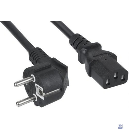 Кабель питания Filum FL-PC-SH90/C13-C2-1.8-BK ПВС-АП 3x1.5 CEE 7/7(Schuko) угловая - C13, 220/250В, 10А, чёрный, 1.8м (1005446)