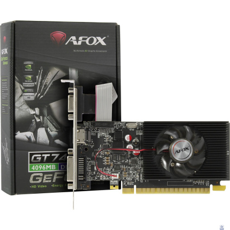 Видеокарта AFOX GT740 LP 4GB GDDR3 VGA/DVI/HDMI 1 FAN  LP (AF740-4096D3L3) RTL