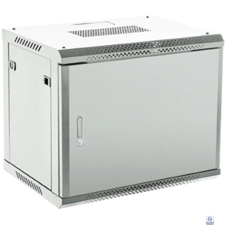 Rexant (04-1866-121) Настенный телекоммуникационный шкаф 19" 18U 600?600мм, дверь металл, с задней стенкой, разборный, серый (RAL 7035)