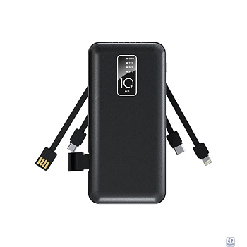 Rexant (30-2038) Портативное зарядное устройство Power Bank (аккумуляторная батарея) 10000 mAh, черное 