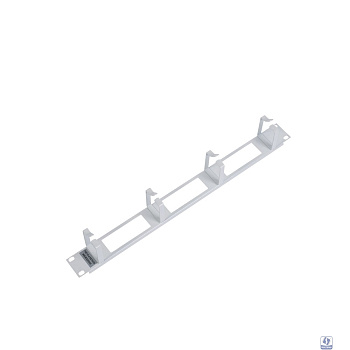 ЦМО Горизонт. кабельный органайзер без окон 19" 1U, 4 кольца, серый (ГКО-4.62)