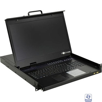 ProCase E1916HD Консоль однорельсовая , КВМ 16 порт, LCD 19'', single rail console KVM 16 port, LCD D-Sub, USB, разрешение 1920*1080, 16 кабелей