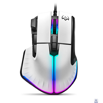 Игровая мышь SVEN RX-G990 белая (USB, 9 кнопок, 12400 dpi, SoftTouch, RGB-подсветка)