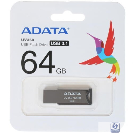 A-DATA Flash Drive 64GB USB3.2  AUV350-64G-RBK ADATA