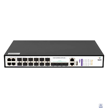 SNR SNR-S2995G-12FX-DC Управляемый коммутатор уровня 3, 8 портов 100/1000Base-X SFP, 4 порта Combo 10/100/1000Base-T|100/1000Base-X SFP, 4 порта 1/10G SFP+, встроенный БП ~220V AC, RPS 36-72V DC