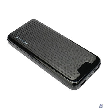 Gembird Портативный аккумулятор, 10000мАч, 2A, черный (GPB-10)