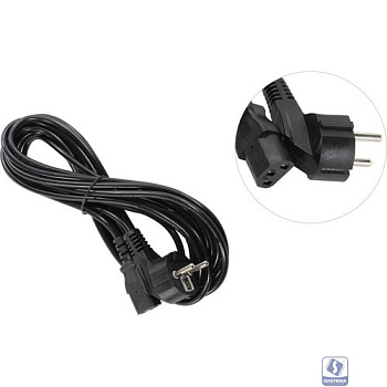Exegate EP280664RUS Кабель питания ExeGate Power PC-5P (Евровилка угловая Schuko->С13) VDE-250V-3*0.5mm2, медь, черный, 5м.