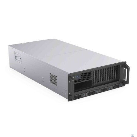 Procase G4-485-10D31-4NVME-R Корпус 4U Rack GPU case, 10 GPU PCIE 4.0 (31slot) 4 NVME hotswap HDD 4*MiniSAS HD(8643), черный, плата блока питания 4+1 CRPS (без модулей), до 3200вт/модуль, глубина 850м