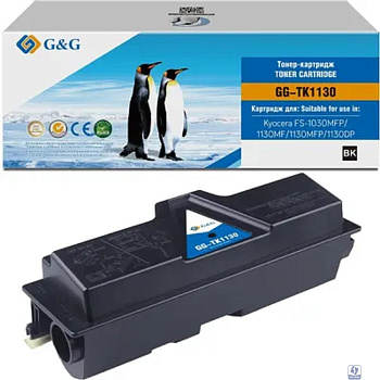 Тонер-картридж G&G toner cartridge для Kyocera FS-1030MFP/1130MF/1130MFP/1130DP 3 000 стр. TK-1130 1T02MJ0NLC с чипом гарантия 36 мес.