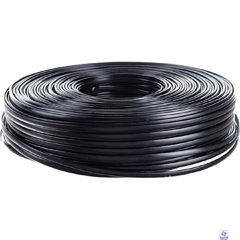 Gembird Кабель телефонный 100м (4-х жильный, 2 пары, плоский) черный