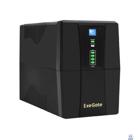 Exegate EX292785RUS ИБП ExeGate Power Back BNB-1000.LED.AVR.2SH <1000VA/550W, LED, AVR, 2*Schuko, батарея 12V 9Ah, Black>