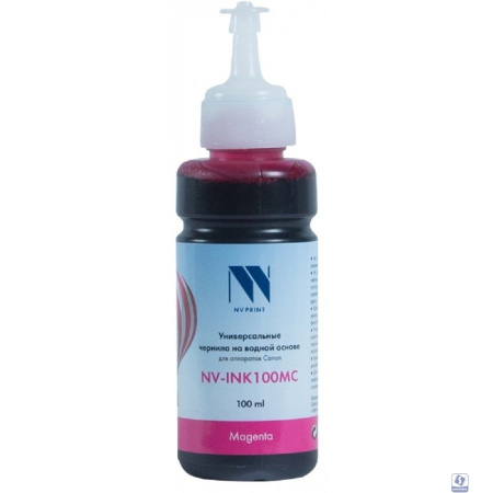 Чернила NV PRINT универсальные на водной основе NV-INK100MC для аппаратов Canon (100 ml) Magenta совместимые