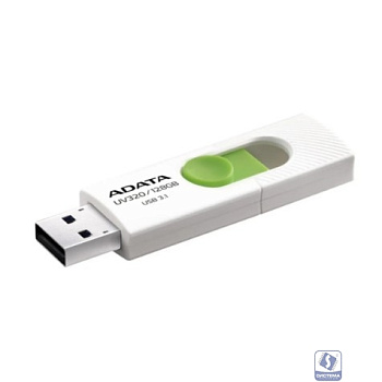 A-DATA Flash Drive 128GB <AUV320-128G-RWHGN> UV320, USB 3.2, белый/зеленый