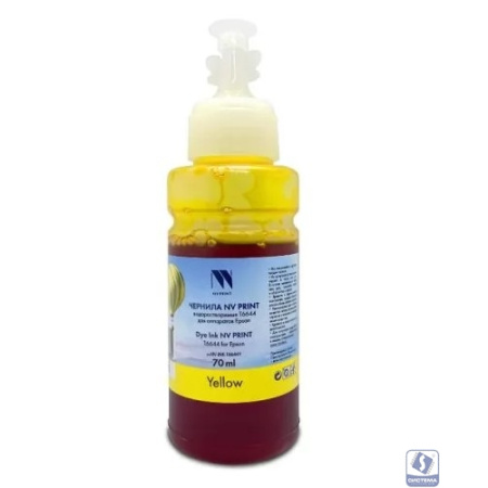 NV Print  C13T66444A Чернила NV-INK-T6644Y  для Epson L100, L110, L120, L200,  L300, L1300 (70 ml) Yellow