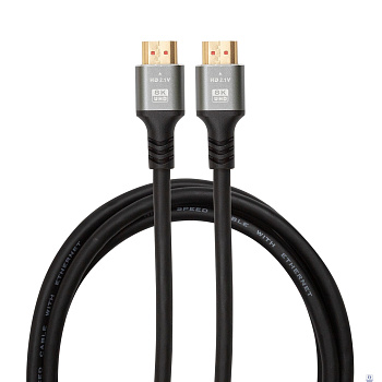 Bion Кабель HDMI v2.1, 19M/19M, 3D, 8K UHD, экран, 2 м, черный [BXP-HDMIV21-2M]