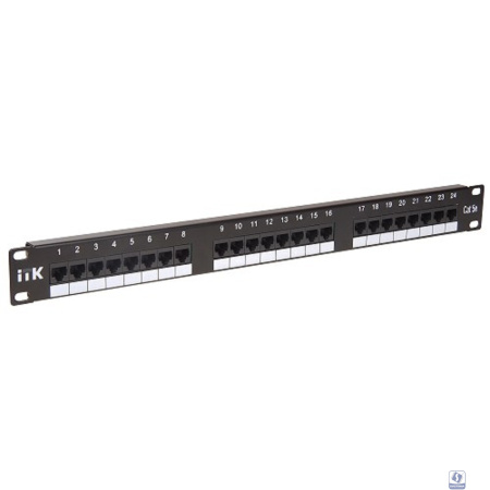 ITK PP24-1UC5EU-D05 1U патч-панель кат.5Е UTP, 24 порта (Dual)