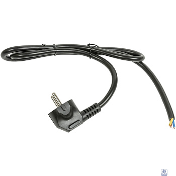 Кабель питания Filum FL-PC-SH90-C2-3.0-BK ПВС-ВП 3x1.5 CEE 7/7(Schuko) угловая - свободный конец, 220/250В, 16А, чёрный, 3м (1035735)