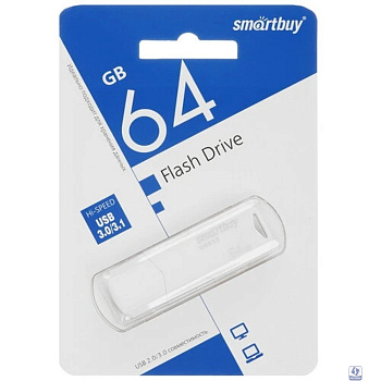 Smartbuy USB Drive 64GB CLUE White (SB64GBCLU-W3) UFD 3.0/3.1