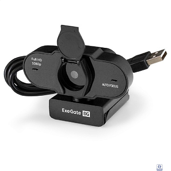Exegate EX297681RUS ExeGate BlackView C931 Full HD AF (2Мп, 1920х1080, 1080P, 30fps, автоматический фокус, защитная шторка, 4-линзовый объектив, микрофон с шумоподавлением, универсальное крепление )