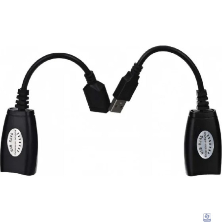 VCOM CU824 Адаптер-удлинитель USB-AMAF/RJ45, по витой паре до 45m [4895182215528]