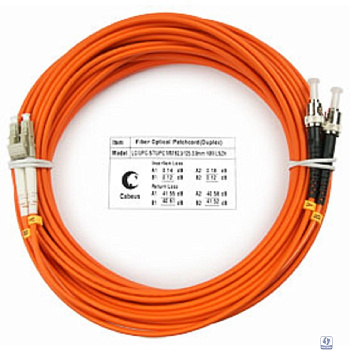 Cabeus FOP-62-LC-ST-20m Шнур оптический duplex LC-ST 62,5/125 mm 20м LSZH
