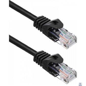 Кабель ACD Патч-корд ACD-LPU5C-10B |ACD-LPU5C-10B| Cat5e UTP 24AWG 4Pair, 7/0.18мм CU Черный, 1.0м, (741739)