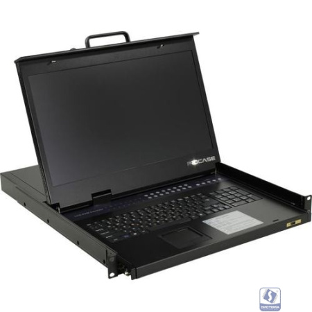 ProCase E1916HD Консоль однорельсовая , КВМ 16 порт, LCD 19'', single rail console KVM 16 port, LCD D-Sub, USB, разрешение 1920*1080, 16 кабелей