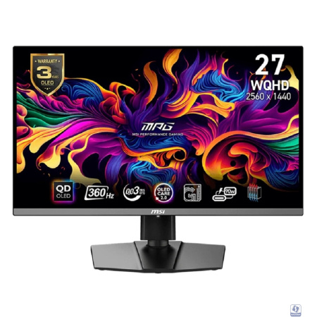 MSI MPG 26.5" 271QRX QD-OLED Black (QD-OLED 2560x1440 360Hz 0.03ms 178/178 2xHDMI DisplayPort USB-C 250cd Pivot)
