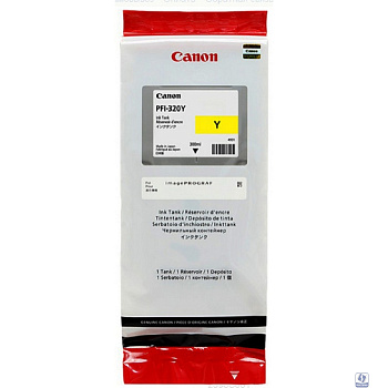 Canon PFI-320Y Картридж для Canon TM-200/TM-205/TM-300/TM-305, Жёлтый. 300 мл 