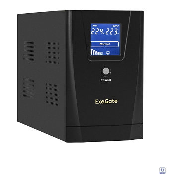 Exegate EX292633RUS ИБП ExeGate SpecialPro Smart LLB-2200.LCD.AVR.1SH.2C13.RJ.USB <2200VA/1300W,LCD,AVR,1*Schuko+2*C13,RJ45/11,USB, металлический корпус, Black>