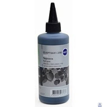 CACTUS Чернила CS-EPT6641-250 черный 250мл для Epson L100/L110/L120/L132/L200/L210/L222/L300/L312/L350/L355/L362/L366/L456/L550/L555/L566/L1300